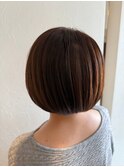 秋冬ヘアカラー×ショートボブ 髪質改善Tr/ボブディ