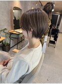 【大人ショートカット】ひし形ショートボブ前髪あり20代30代40代