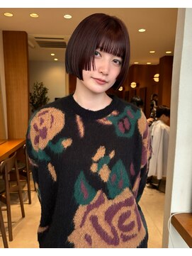 ヤイエ 青山店(yiye) 大人ボブ姫カットボブ切りっぱなしボブ前髪あり前下がりボブ