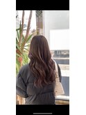 チョコレート ブラウンカラー ロングレイヤー