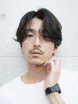 原宿フェザーパーマニュアンスパーマ波巻きパーマセンターパート