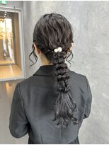 ふわふわ編みおろしヘア