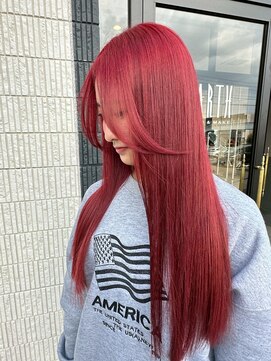 アース 栄店(HAIR&MAKE EARTH) チェリーレッド+カット+艶トリートメント