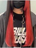 人毛エクステ・インナーカラー・コントラストヘア・個性派・韓国
