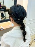 結婚式参列に♪/お呼ばれヘア/大人っぽヘア/編みおろし