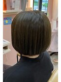 白髪ぼかしハイライト*ミニボブ