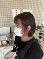 ホワイト(WHITE)&nbsp;ボブ×インナーカラー