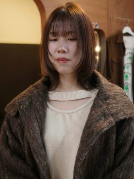 チャプター 問屋町(chapter) ケアカラーブリーチなしベージュミディアム顔まわりレイヤー