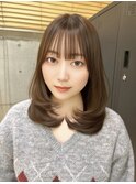 透明感たっぷり×シースルーバング×愛されミディアムヘア