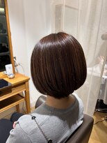 ヘアリラクゼーション クインズベリー(Hair Relaxation Queen's Berry)&nbsp;暗めカラー丸みショートボブ　9.27
