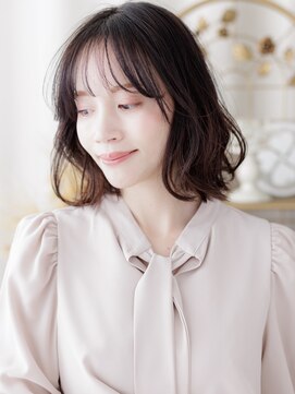 カバーヘア ブリス 志木南口駅前店(COVER HAIR bliss) ローライトカラー束感前髪くびれミディアムa志木20代30代40代