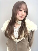 イロウ 天神大名店(IROW)&nbsp;ミルクティーベージュ ブリーチダブルカラー レイヤー 艶髪 20代