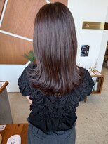 ヘッズ 高木瀬店(HEADS)&nbsp;透明感カラー 髪質改善 ミディアムレイヤー 顔周りカット 20代