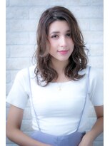 エルデ ナインズ ヘアー スタンド 川口店(elde 9's HAIR STAND)&nbsp;3Dカラーミニマムボブジグザグバングモードノットヘア