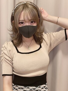 リアイス(Re:ICE) ミニウルフ/くすみブルー/流れるレイヤー/インナーハイライト