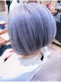 西梅田/ボブ/グレーベージュ/白髪ぼかし【Attirer飯田裕之】