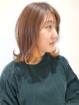 フォーク FOLK&nbsp;【FOLK】ブリーチ１回♪インナーカラー☆外ハネミディアム♪