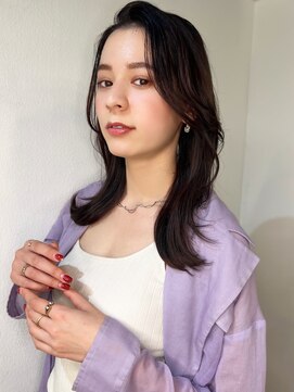 マリアバイアフロート(Maria by AFLOAT) 【山田】アッシュグレージュ外ハネレイヤーミディ20代30代40代