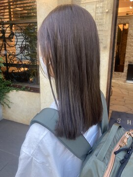 シャル 相模大野(shalu) 【内藤】ぱつっとミディアムロング×ブリーチなしアッシュ♪
