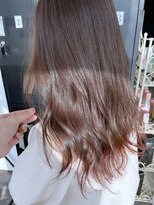 ザ カラー ラボ(THE COLOR LABO)&nbsp;裾カラー　アッシュブラウン×ピンク