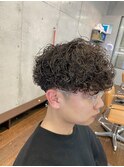 プードルパーマ×マッシュ