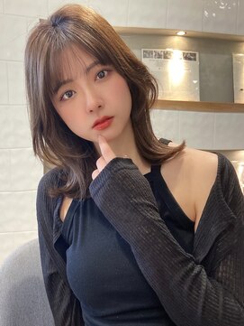 フォンズ(FONS) 表参道*大人可愛いくびれヘア外ハネヘアミディアム艶髪ベージュ