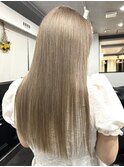 ミルクティーベージュダブルカラーインナーカラーケアブリーチ