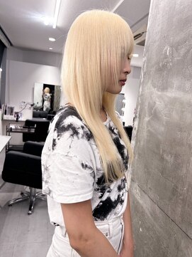 キング 梅田(K!ng) 【梅田】ブロンドヘアーダブルカラーケアブリーチ髪質改善