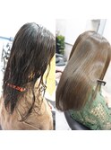 縮毛矯正/髪質改善/艶髪ストレート/艶カラー