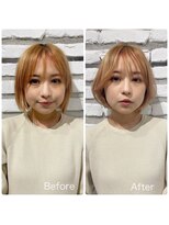 レリーキルト 岡本(Rely Quilt) 顔型診断before&after4×髪質改善カラー