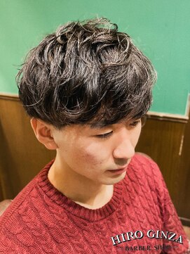 ヒロギンザバーバーショップ 丸の内店(HIRO GINZA BARBER SHOP) マッシュナチュラル癖毛風パーマ