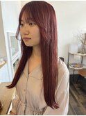 ロング×ハイトーンピンク