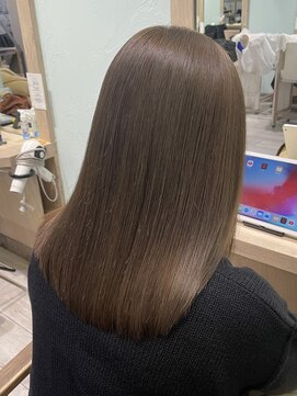 ヘアーメイクオズ(hair make O/S) |mizuho|オリーブベージュくすみベージュうる艶髪髪質改善