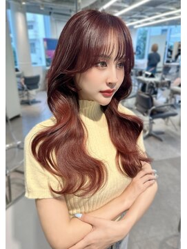 ユーフォリア 渋谷グランデ(Euphoria SHIBUYA GRANDE) 大人っぽ韓国ヘア♪ブリーチなしワインレッド◎