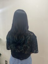 ヘアーアンドメイクアップモパ&nbsp;裾カラーブルー