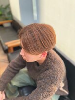 ヘアーワークス ボナ(HAIR WORKS bona.)&nbsp;ブラウンヘア×毛流れセンターパート 艶感トリートメント