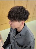 刈り上げショートマッシュツイストスパイラルパーマ