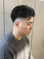 ニアウ 太田店(Niau)&nbsp;メンズナチュラルショートラルフカールフェードスタイル