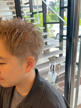 ヘアーアンドエステ ハラダ 滝ノ水店(Hair&Esthe Harada) メンズ/ブリーチカラー/ミルクティカラー/ベリーショート