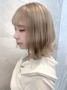 ラビスモア(Lovis moa) 《高瀬寛菜》ミルクティーベージュ/韓国風/ボブ