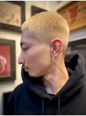 仙台 バーバー 金髪坊主
