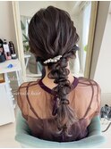 編みおろし/お呼ばれヘアセット/結婚式ヘアセット