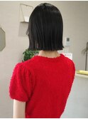 黒髪 切りっぱなしボブ ショートボブ 20代【鹿児島中央駅】