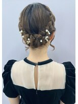 プルクラギンザ(PulchraGINZA)&nbsp;下目アップ/編み込み/綺麗め/ヘアセット