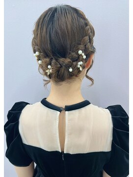 プルクラギンザ(PulchraGINZA) 下目アップ/編み込み/綺麗め/ヘアセット