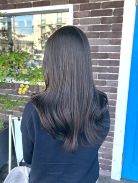 アズグロウ エクラ(AS GROW 'eclat) 暗めカラーモカグレージュロング