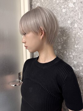 サンクプロジェクト(cinq PROJECT) 原宿韓国顔まわりホワイトベージュシルバーアッシュ