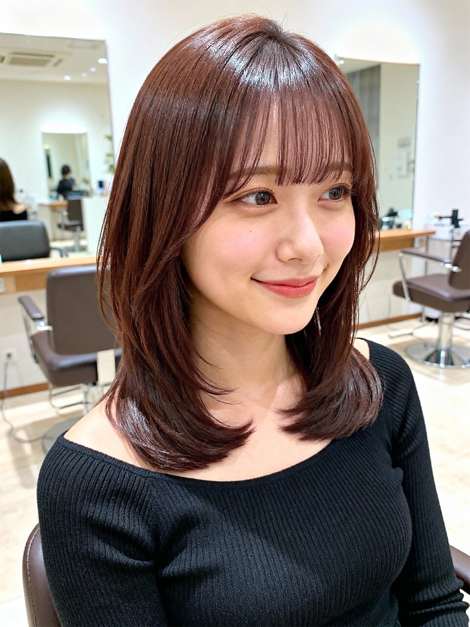カット＋リタッチカラー＋髪質改善オージュア2stepTR【白髪染め可】\7700