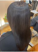 髪質改善ストレート×ダークアッシュロング【河内花園駅】