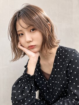 エストアール フクオカ 福岡博多店(est-r. Fukuoka) 抜け感ボブ【切りっぱなし】
